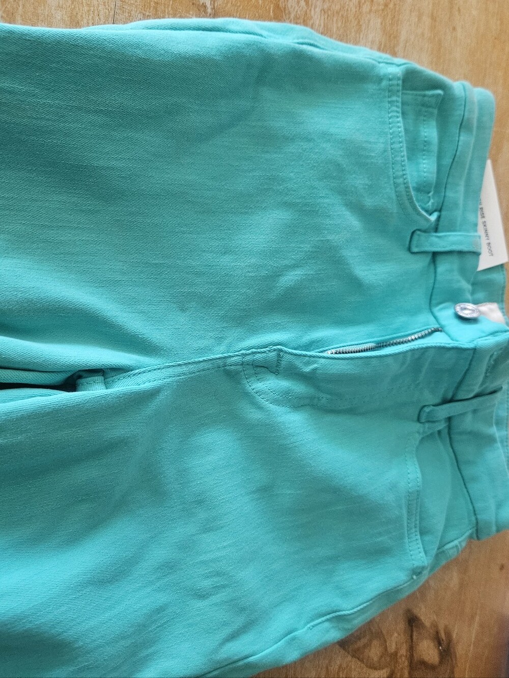 NWT 7 For All Mankind Ultra High Rise Skinny Stretch Flare Jeans In Teal/seafoam